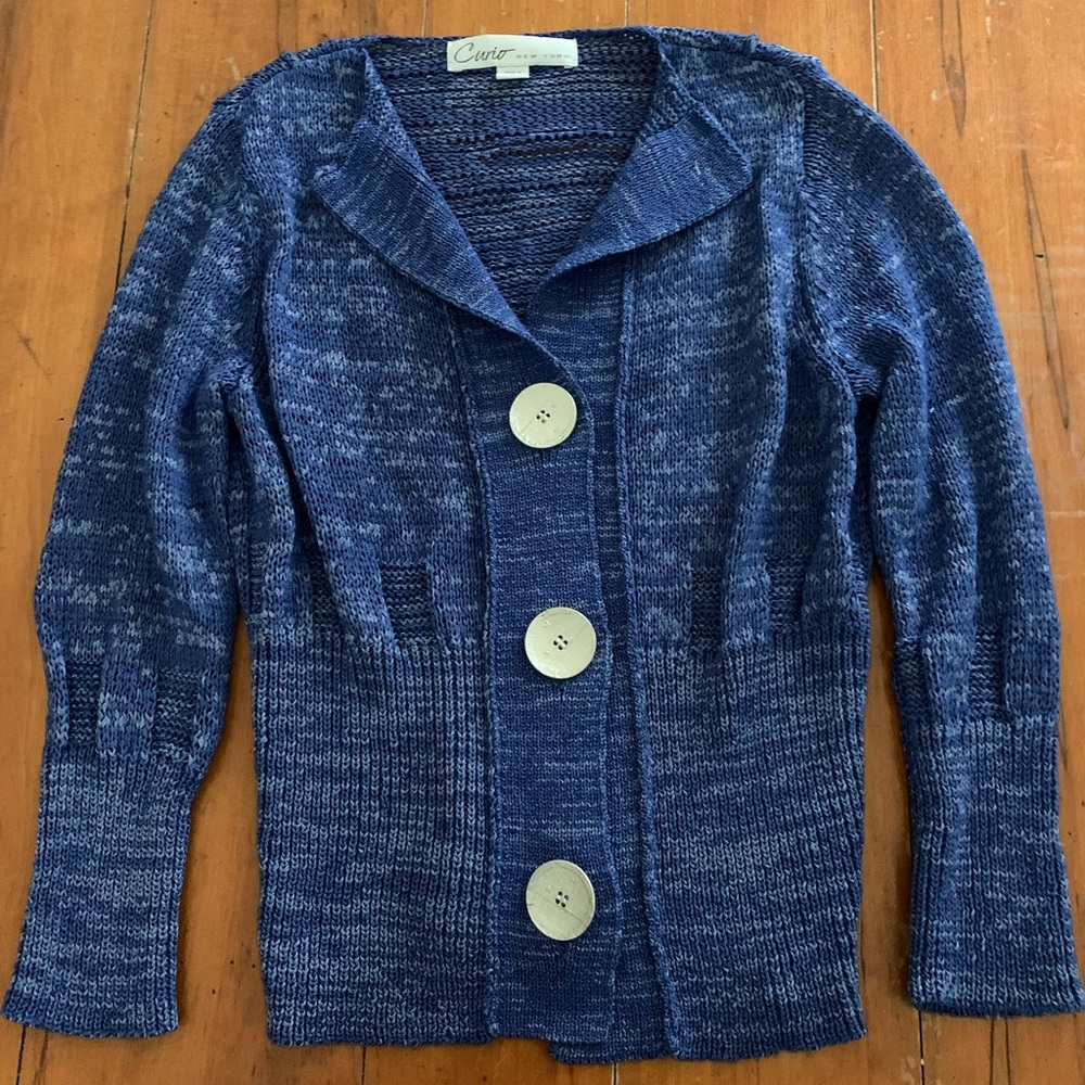 CURIO NEW YORK..RETRO VINTAGE STYLE  CARDIGAN SWEATER